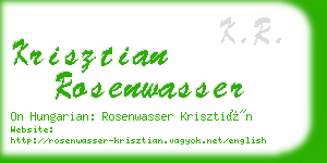 krisztian rosenwasser business card